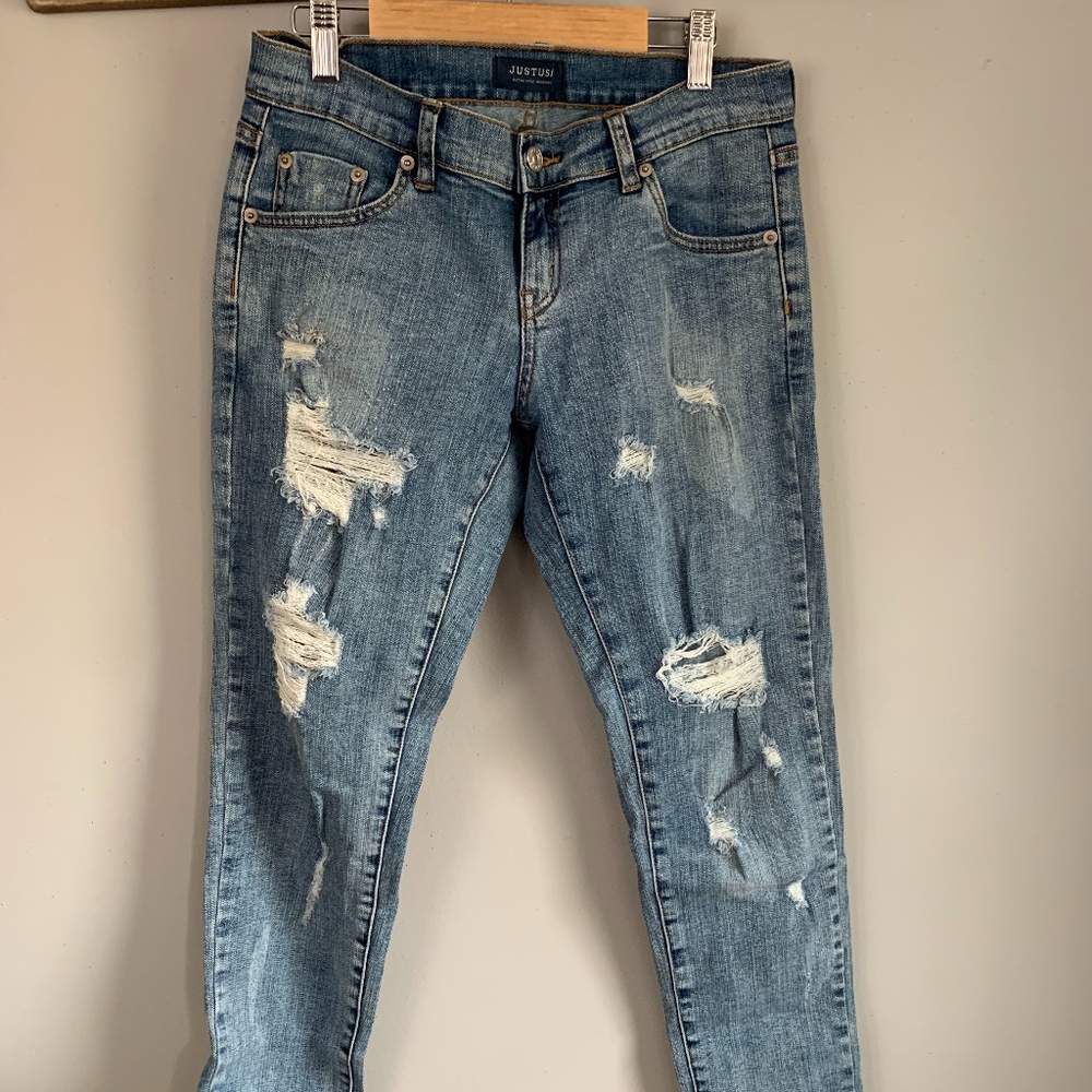 Distressed Light Wash Jeans